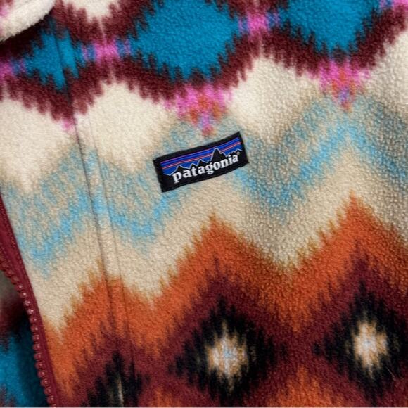 Patagonia Women's Lightweight Synchilla Fleece Poncho - Cinder Red Size XS/S - Picture 6 of 7